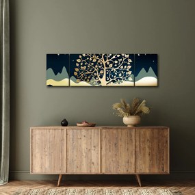 Obraz złotego drzewa (170x50 cm)
