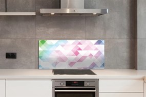 Panel szklany do Kuchni Tęczowy Wzór Diamentów