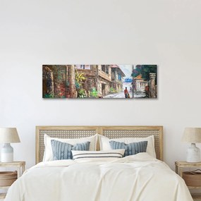 Obraz filipińskiej wioski, Azja (170x50 cm)