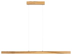 Lampa wisząca LED 115 cm z drewna jesionowego w stylu rustykalnym L115