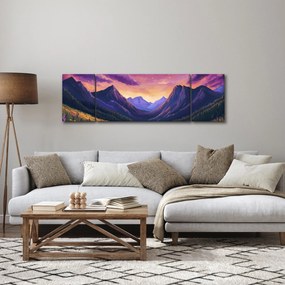 Obraz - Fioletowy krajobraz (170x50 cm)