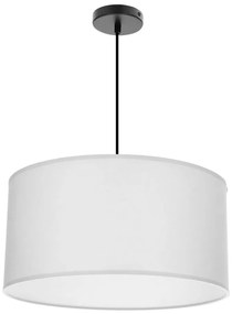 Biała lampa wisząca z tekstylnym kloszem ø 40 cm Shanti – Candellux Lighting