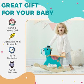 AIYAPLAY Bujak osiołek — zabawka dla niemowląt z uchwytami, siedzisko 59 x 27 x 43 cm, ciemnozielony