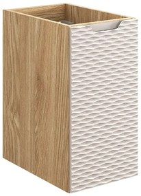 Beżowa wisząca szafka łazienkowa z frontem 3D W2-K87