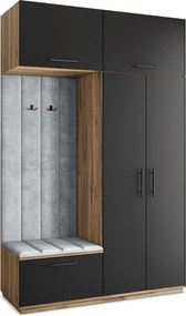 Masseno Garderoba REMA 150/240/60 cm Nowoczesna Szafa do Przedpokoju Dąb wotan