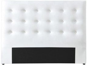 Zagłówek łóżka pikowany 140 cm - Ekoskóra - Biały - FRANCESCO