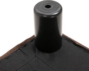HOMCOM Pufa Elegancka Materiałowa jako Podnóżek w Kolorze Brązowym 40x30x24cm | Aosom PL