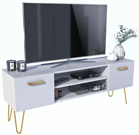 Biała nowoczesna szafka RTV glamour H9-N41