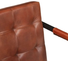 Brązowa sofa 3-osobowa ze skóry koziej – Bienee
