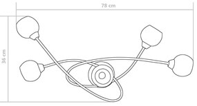 Nowoczesna lampa sufitowa z ceramicznymi kloszami - EX204-Komi