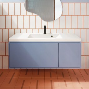 Umywalka wpuszczana w blat z konglomeratu WAVE 100 cm