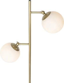 Inteligentna lampa stojąca złota z matowym szkłem w komplecie 2 Wi-Fi P45 - Pallon