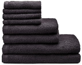 Czarne bawełniane ręczniki szybkoschnące/frotte zestaw 8 szt. Quick Dry – Catherine Lansfield