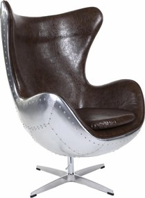 Designerski fotel z ekoskóry Jajo insp. Egg PU