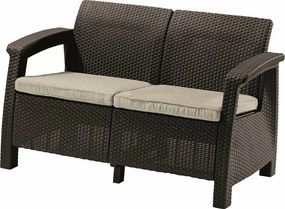 Keter sofa ogrodowa Corfu 128 x 70 x 79 cm, brązowy