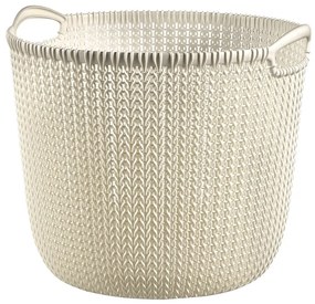 Kosz okrągły Knit 30 l, kremowy