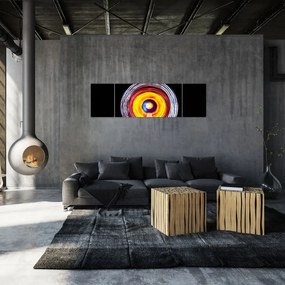 Obraz świateł w kręgu (170x50 cm)