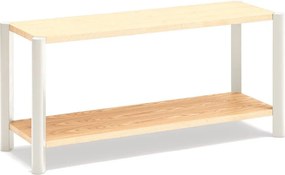 Kremowy/w jasnym naturalnym kolorze regał w dekorze dębu 126x59x43 cm Bona – Teulat