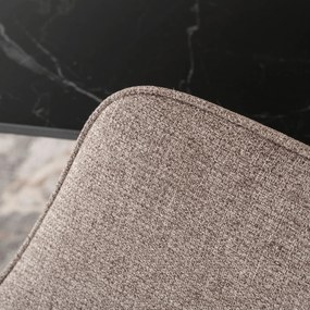 Krzesło Tapicerowane Obrotowe do Salonu LARISA Cappuccino Nowoczesne