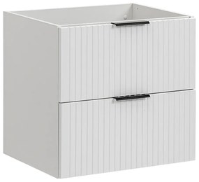 Biała szafka pod umywalkę 60 cm Biały połysk P4-T50