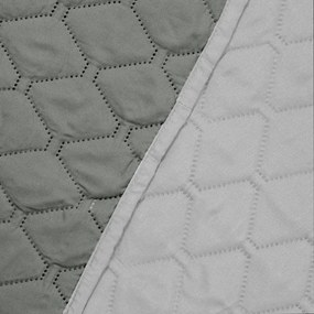 Szara narzuta dwustronna z mikrowłókna DecoKing Axel, 240x260 cm