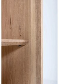 Czarno-naturalna niska komoda z litego drewna dębowego 176x100 cm Fina – Gazzda