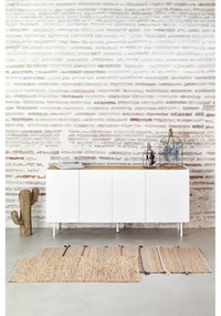 Biało-naturalna niska komoda w dekorze dębu 165x78 cm Arista – Teulat