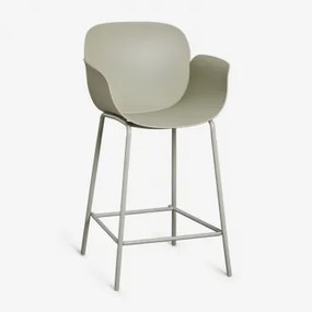 Taboret Ogrodowy Wysoki Z Polipropylenu I Stali Lynette ↑65 Cm & Bamboo Green - Sklum