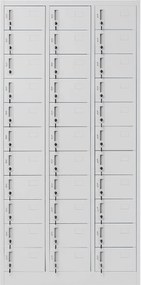 Metalowa szafa depozytowa Oliver 90x45x185 cm szara