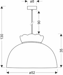 Biała lampa wisząca z koronkowym abażurem - Z063-Vasion