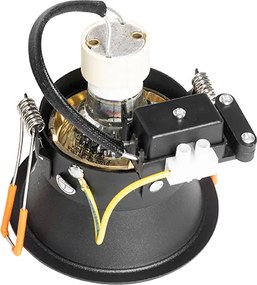 Zestaw 6 nowoczesnych reflektorów wpuszczanych czarno-złotych, obrotowych i uchylnych - Alloy