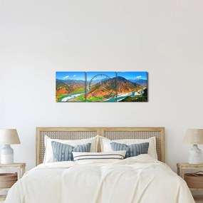 Obraz - Rzeka Jangcy (z zegarem) (90x30 cm)