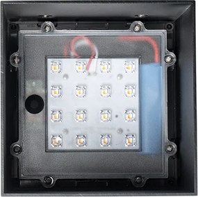 Lampa ścienna zewnętrzna czarna z możliwością ściemniania i czujnikiem na panel słoneczny - Charlotte