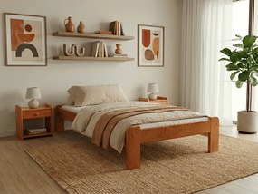 Łóżko ADA 80 x 200 cm, olcha Stelaż: Ze stelażem listwowym rolowanym, Materac: Materac Coco Maxi 20 cm