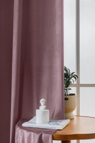 Jasnofioletowa zaciemniająca zasłona VELVET 140x270 cm Zawieszanie: Taśma z wiązaniami