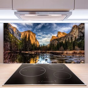 Panel Szklany do Kuchni Harmonijny Krajobraz Górski
