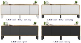Szafka rtv dąb wotan + grafit M6-T50