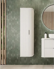 ELEGANCE Szafka wisząca słupek łazienkowy ryfle 31,5 x 35,5 x 139 biały