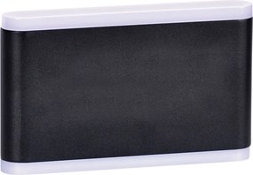 Czarny nowoczesny kinkiet zewnętrzny LED - S333 P8-R68