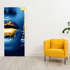 Fototapeta na drzwi - Ludzka twarz (95x205cm)