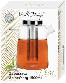 Szklany dzbanek do herbaty Vialli Design, 1,5 l