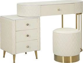 Konsola do Makijażu VKH21, Biały, 120x40x75 cm, Kendra Home