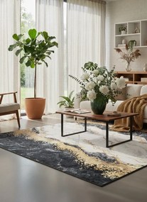 Czarno-złoty dywan w stylu glamour Z5-M41