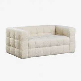 Sofa Harriet 2-osobowa Z Owczej Skóry Chenille Kremowy Beż - Sklum