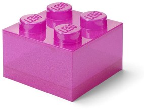 Różowy plastikowy pojemnik dziecięcy 25x25x18 cm – LEGO®