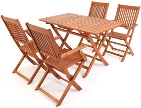 Zestaw wypoczynkowy SYDNEY, 5-częściowy, naturalne drewno Casaria