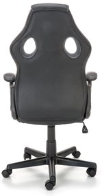 FARO fotel gabinetowy czarno-popielaty, gamingowy,TILT,obrotowy,membrana