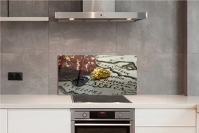 Panel szklany do Kuchni Złota Mapa Świata