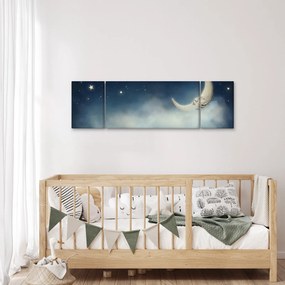 Obraz - Księżyc z gwiazdami (170x50 cm)