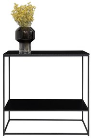 Czarna konsola z czarnym blatem 80x36 cm Vita – House Nordic